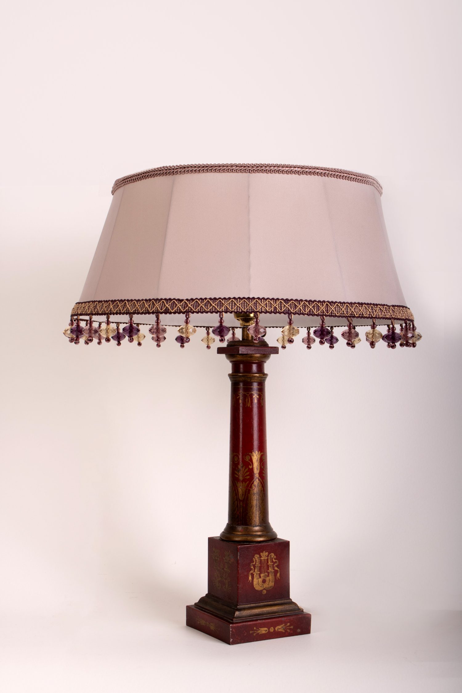 lamp empire silk shade 1