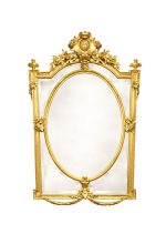 Ovalno ogledalo Louis XVI dvostruki okvir original fa