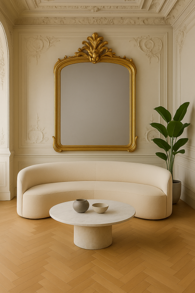 Pozlaćeno kaminsko ogledalo Louis XV 19.st. 7