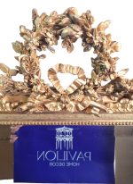 Pozlaćeno ogledalo Louis XVI s originalnim fasetiranim zrcalnim 2