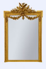 Pozlaćeno ogledalo kruna s orlom i girlanda 1