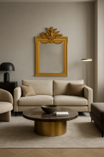 Pozlaćeno ogledalo kruna s orlom i girlanda 10