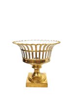 Zlatna Empire porculanska košarica na postolju 2