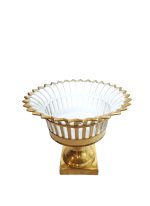 Zlatna Empire porculanska košarica na postolju 4