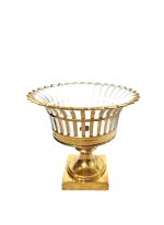 Zlatna Empire porculanska košarica na postolju 9