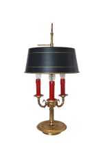 Lampa bouillotte sa crnim sjenilom i crvenim svijećama, L 1