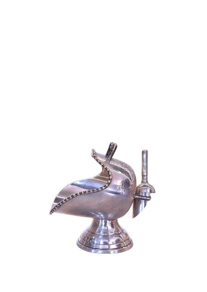 Posrebrena šećernica gravirana M